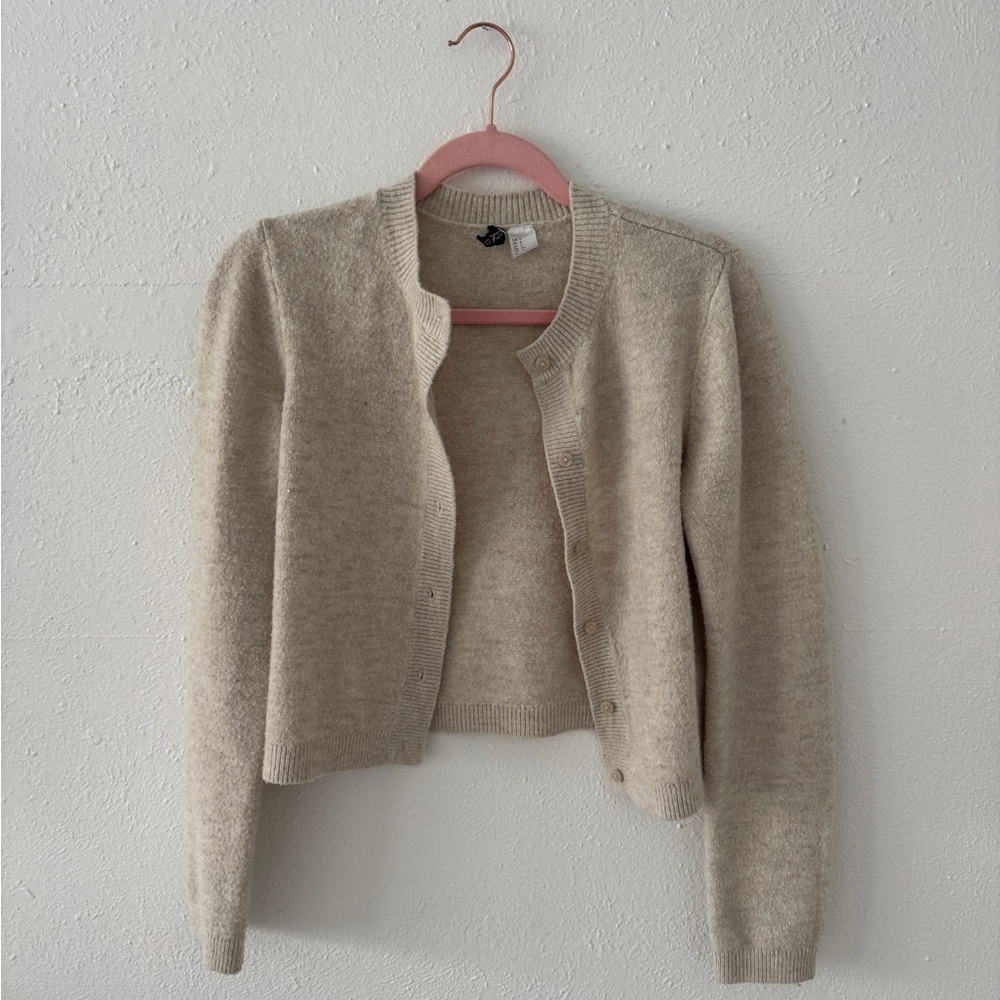 Tan Cardigan Sweater